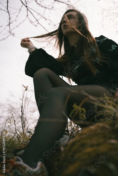 Fototapeta girl in the forest