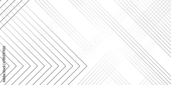 Fototapeta Abstract background with lines vector tech geometric thin diagonal striped line pattern gradient background. White geometric pattern transparent background. minimal background. 