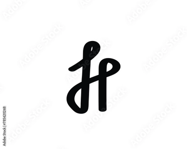 Fototapeta initial of H-01.eps good for element design, logo, or photo profile social media 