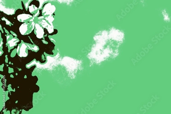 Obraz Background with plum blossoms on the left