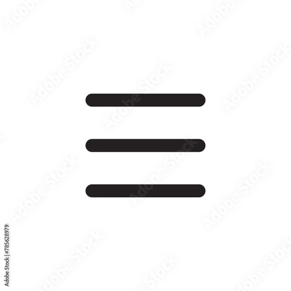 Fototapeta List bullets vector icon. Menu format flat sign design. Formatting items symbol pictogram. Hamburger list ellipsis icon. Ellipsis menu sign. Burger menu sign. UX UI icon