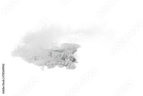 Fototapeta Smoke car burnout on transparent background