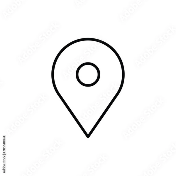 Fototapeta Destination point vector icon. Location in map tag flat sign design. Navigation icon. Position mark sign. Geo location point icon. Geolocation flat symbol pictogram. UX UI location icon