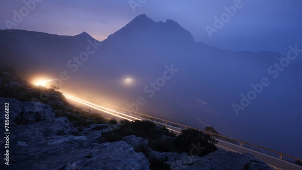 Obraz Autofahrt im Nebel