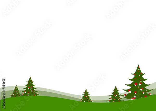 Fototapeta Abstract christmas landscape