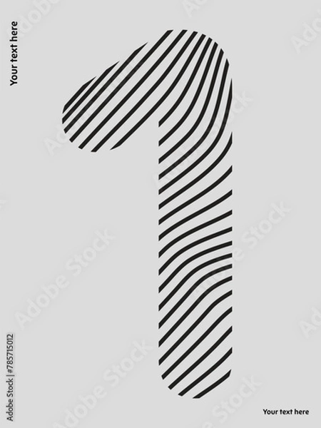 Obraz one  zebra streps vector design