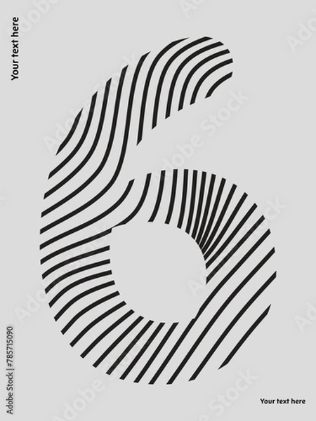 Obraz Six zebra streps vector design