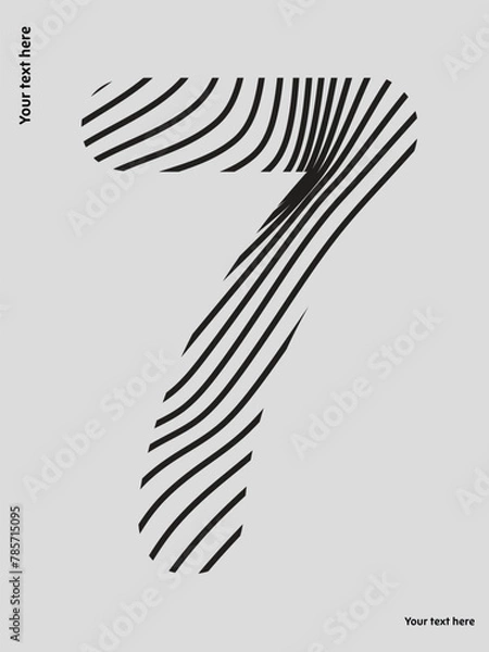 Obraz Seven zebra streps vector design