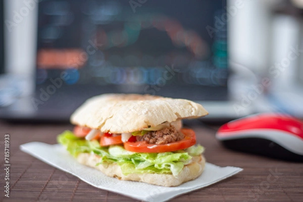 Obraz tuna sandwich ready to be eated!