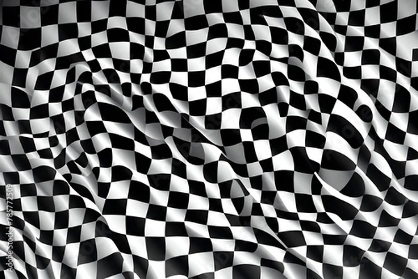 Fototapeta black and white checkered flag