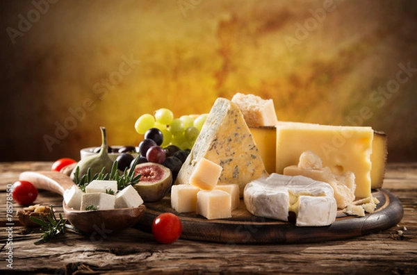 Obraz Various types of cheese