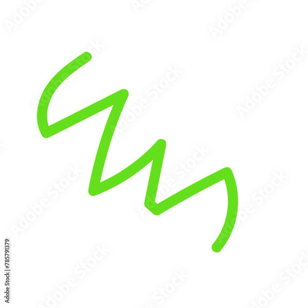 Fototapeta Green squiggle lines abstract 