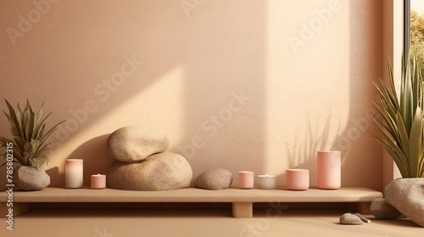 Fototapeta spa background for display or montage products. 3d render
