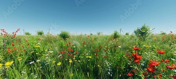 Obraz Tranquil Haven: Embracing the Untouched Meadow