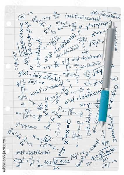 Fototapeta formula math