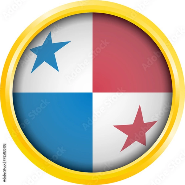 Fototapeta PANAMA FLAG CIRCEL SHAPE