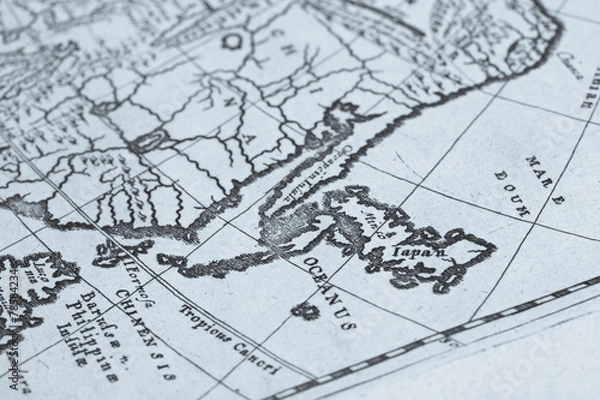Fototapeta 古地図　アジア