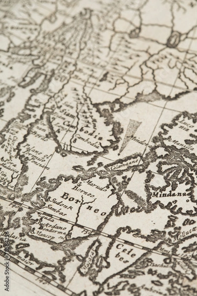 Fototapeta 古地図　アジア