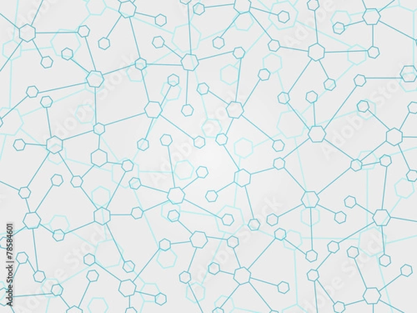 Obraz Abstract molecules medical background