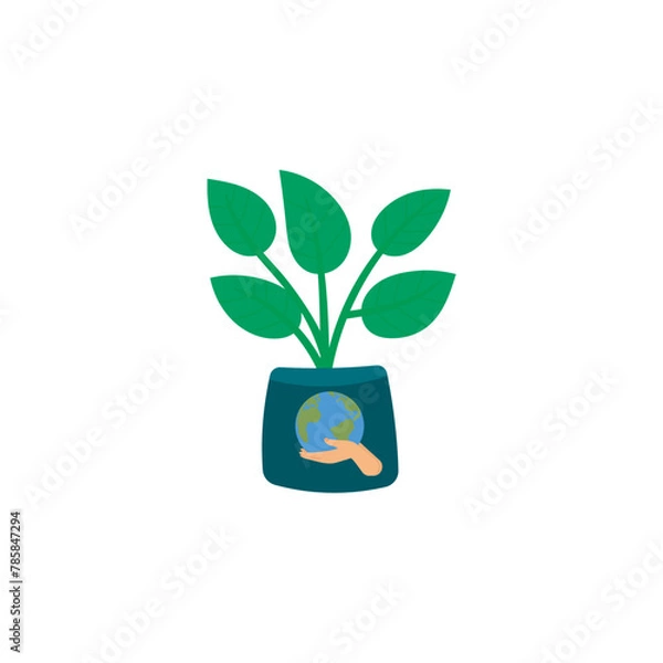 Obraz vector element save earth national earth day illustration