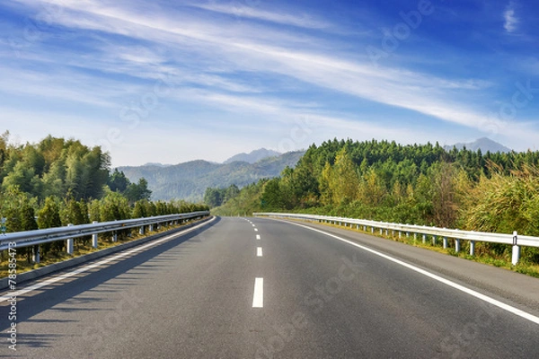 Fototapeta Newly built highway