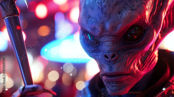 Obraz Scary Alien on mothership