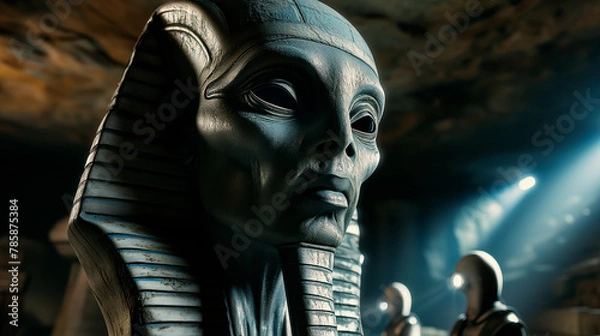 Obraz Ancient alien face statue