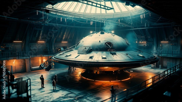 Obraz Alien ship in hangar