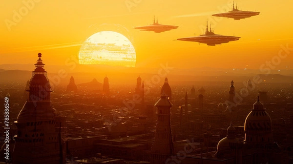 Obraz Ancient alien ships