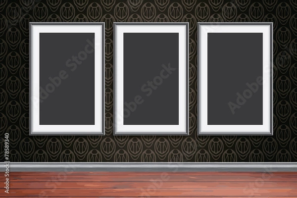Fototapeta Realistic picture frames vector set illustration background