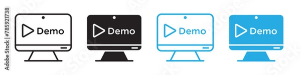 Obraz Online Tutorial and Demonstration Video Icon for Virtual Learning