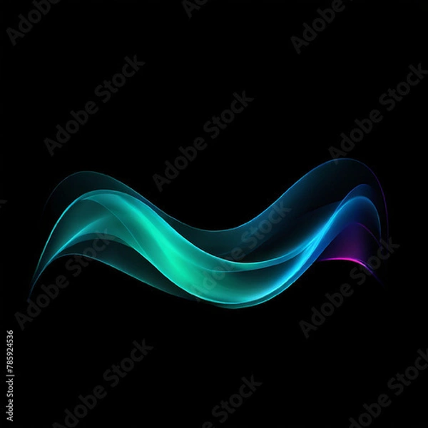 Fototapeta Vector colorful wavy lines pattern smooth curve