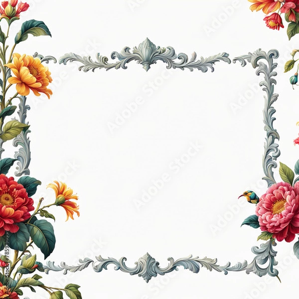 Obraz Flower frame background_01