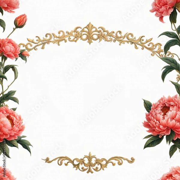 Obraz Flower frame background_02