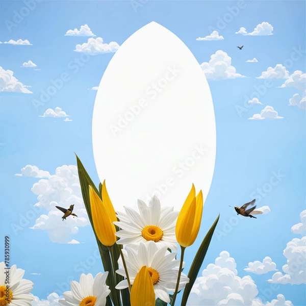 Obraz Flower frame background_04