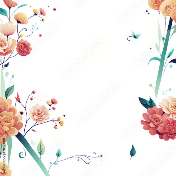 Obraz Flower frame background_06