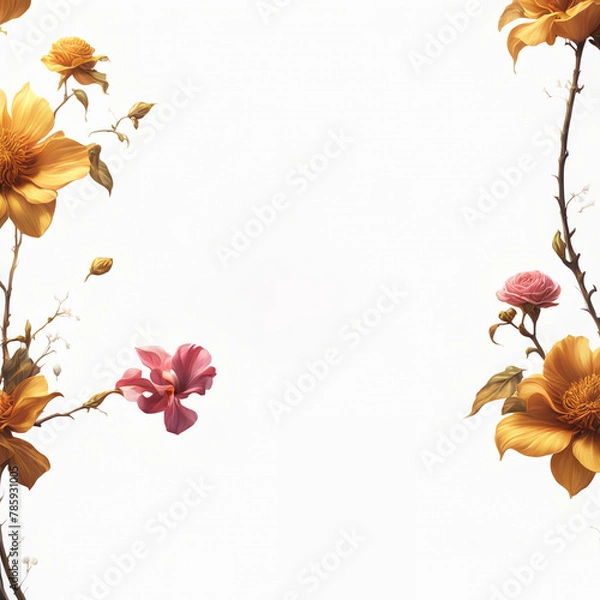 Obraz Flower frame background_05
