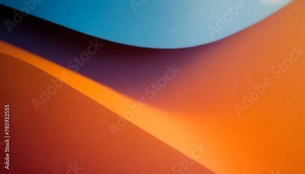 Fototapeta Vibrant Colorful Curves Background, Artistic Display of Color Spectrum and Paper Texture,  abstract color stripe pattern, graphic, yellow, orange, blue palette.