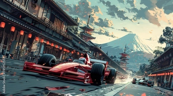 Fototapeta Formula 1 Anime