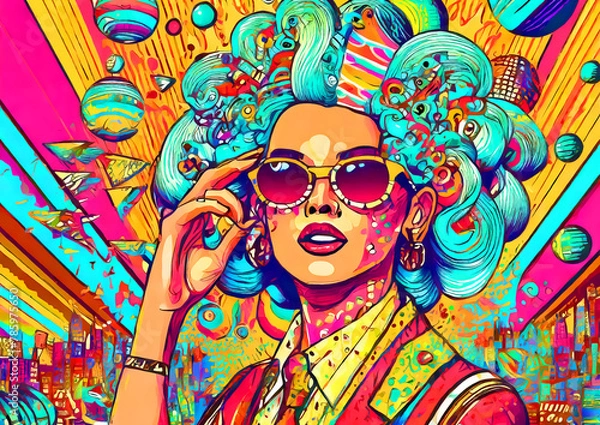 Fototapeta ユニークで芸術的なデジタルイラスト