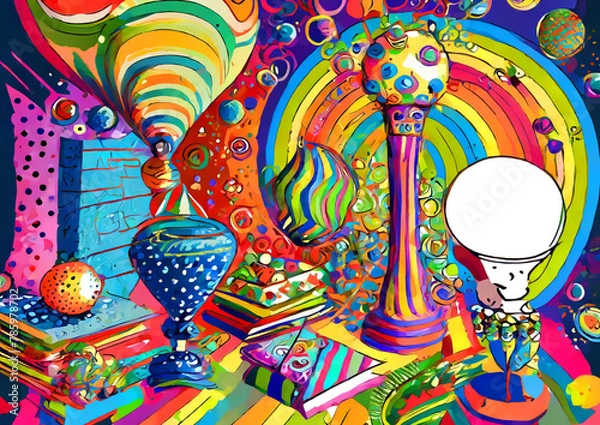 Fototapeta ユニークで芸術的なデジタルイラスト