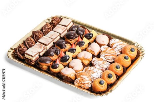 Fototapeta Vassoio di Pasticcini Assortiti