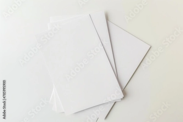 Fototapeta Blank paper mockup created with Generative AI