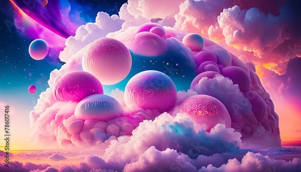 Obraz スイーツの惑星と宇宙