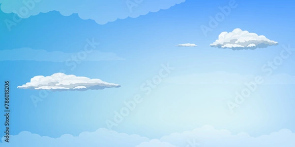 Obraz blue sky and clouds background	
