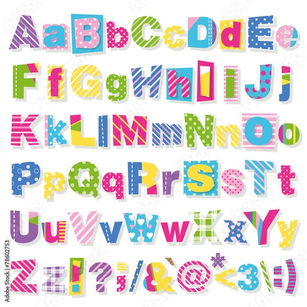 Obraz colorful letters collection