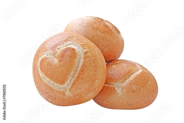 Obraz Brötchen mit Herz