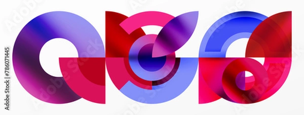 Fototapeta the letters a and g are made up of colorful circles High quality