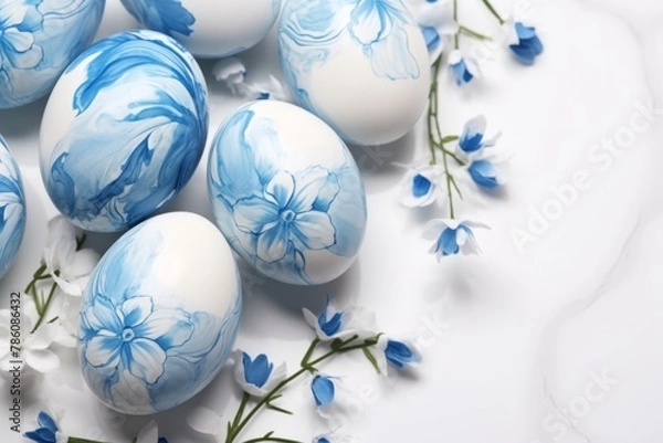 Obraz Easter egg isolated on pastel background