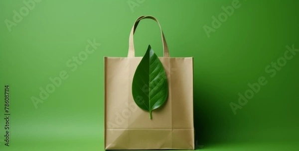 Fototapeta Eco bag mockup. Eco friendly concept. Zero waste. Space for text